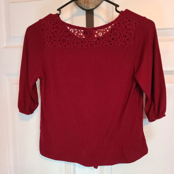 Ransom Woman's Quarter Sleeve Blouse, Size: Large Color: Red - Picture 12 of 14